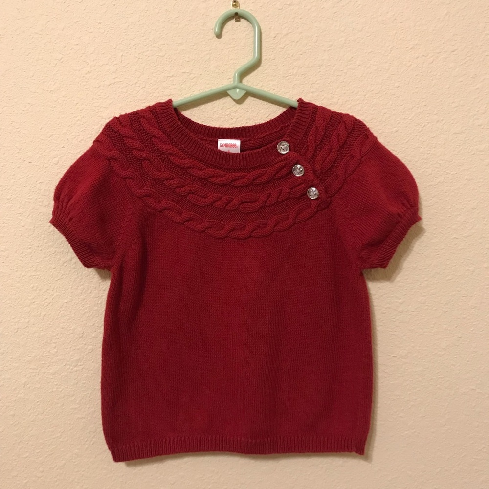 Gymboree Short Sleeve Cable Knit Sweater Girls 4